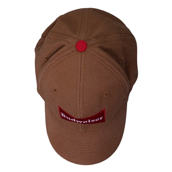 Budweiser Beer Snapback Hat Cap Adjustable Embroidered Logo Coverall Brown - Picture 5 of 10